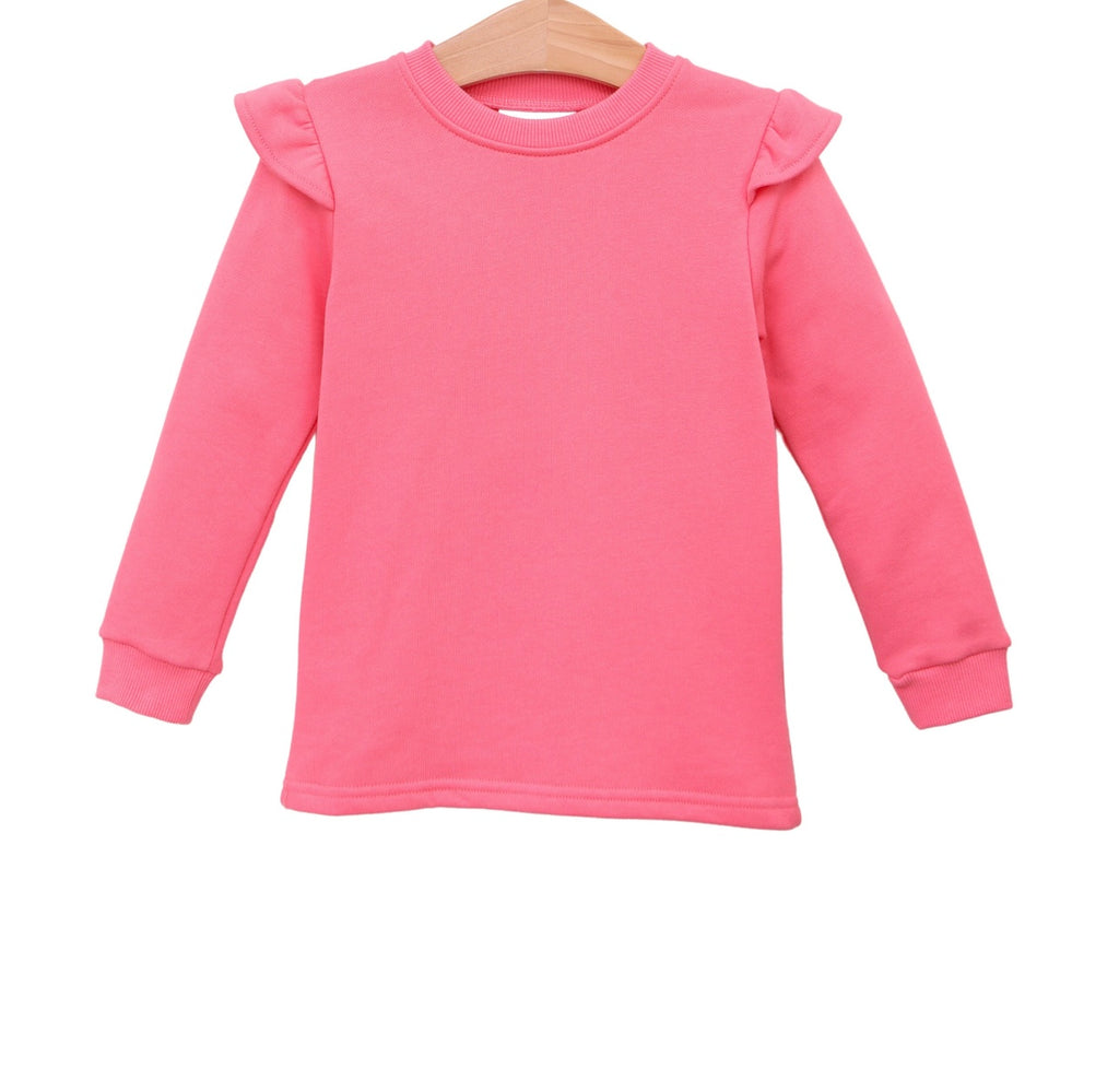 French Terry pullover flutter sweatshirt