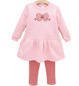 Merry & Bright Bow Tunic Sweatshirt Set