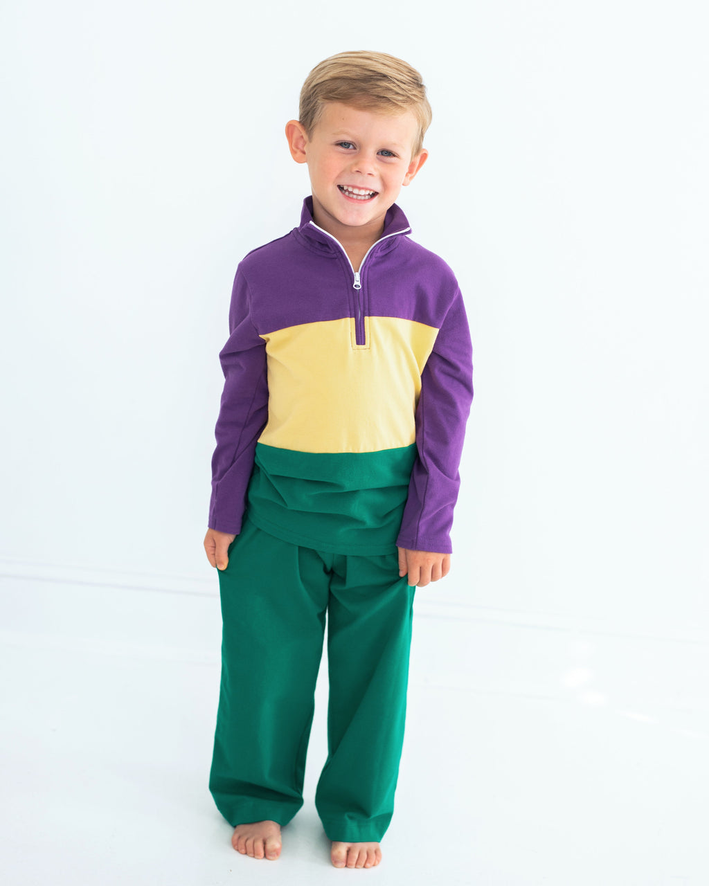 Mardi Gras Colorblock Pullover