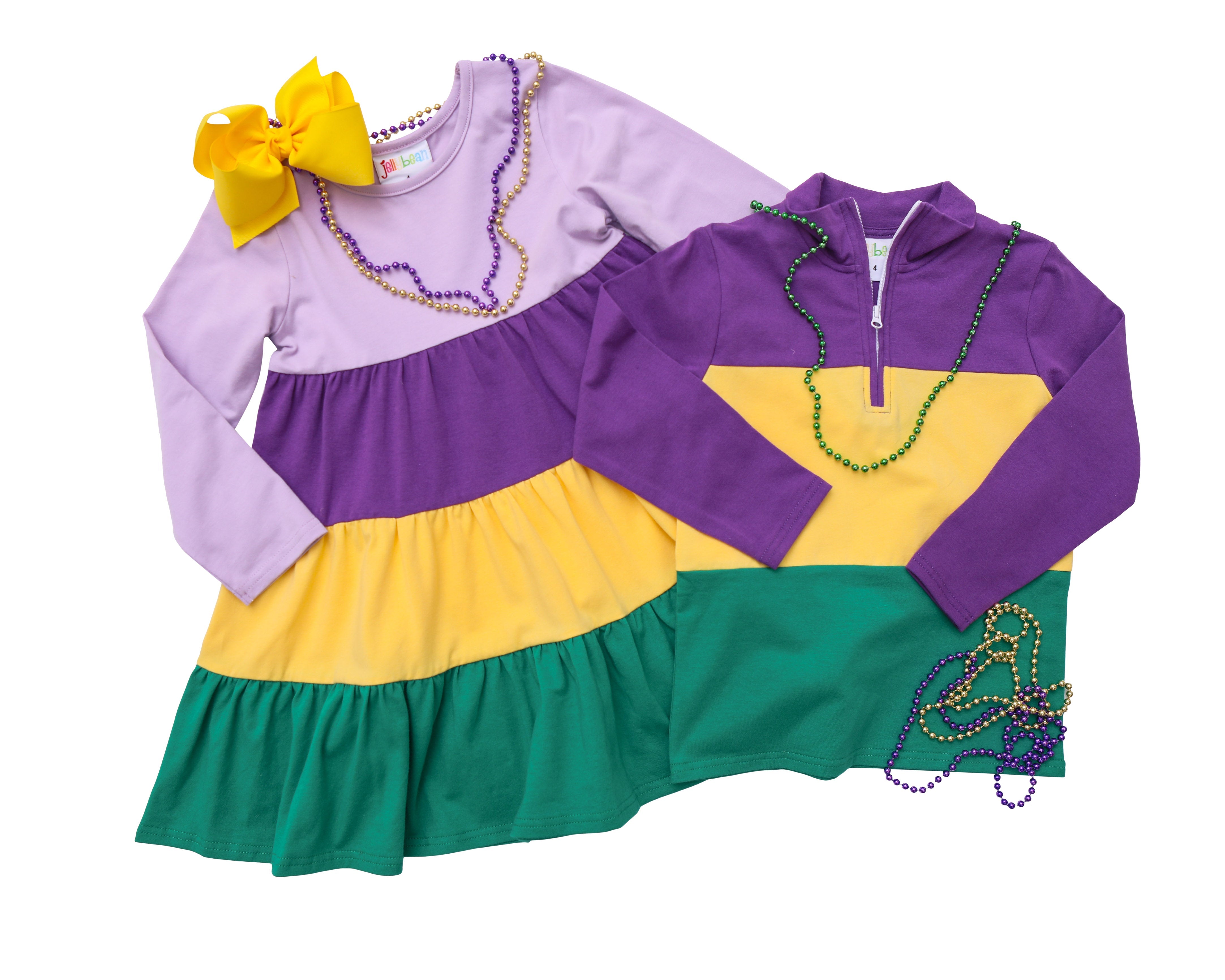 Mardi Gras Colorblock Pullover