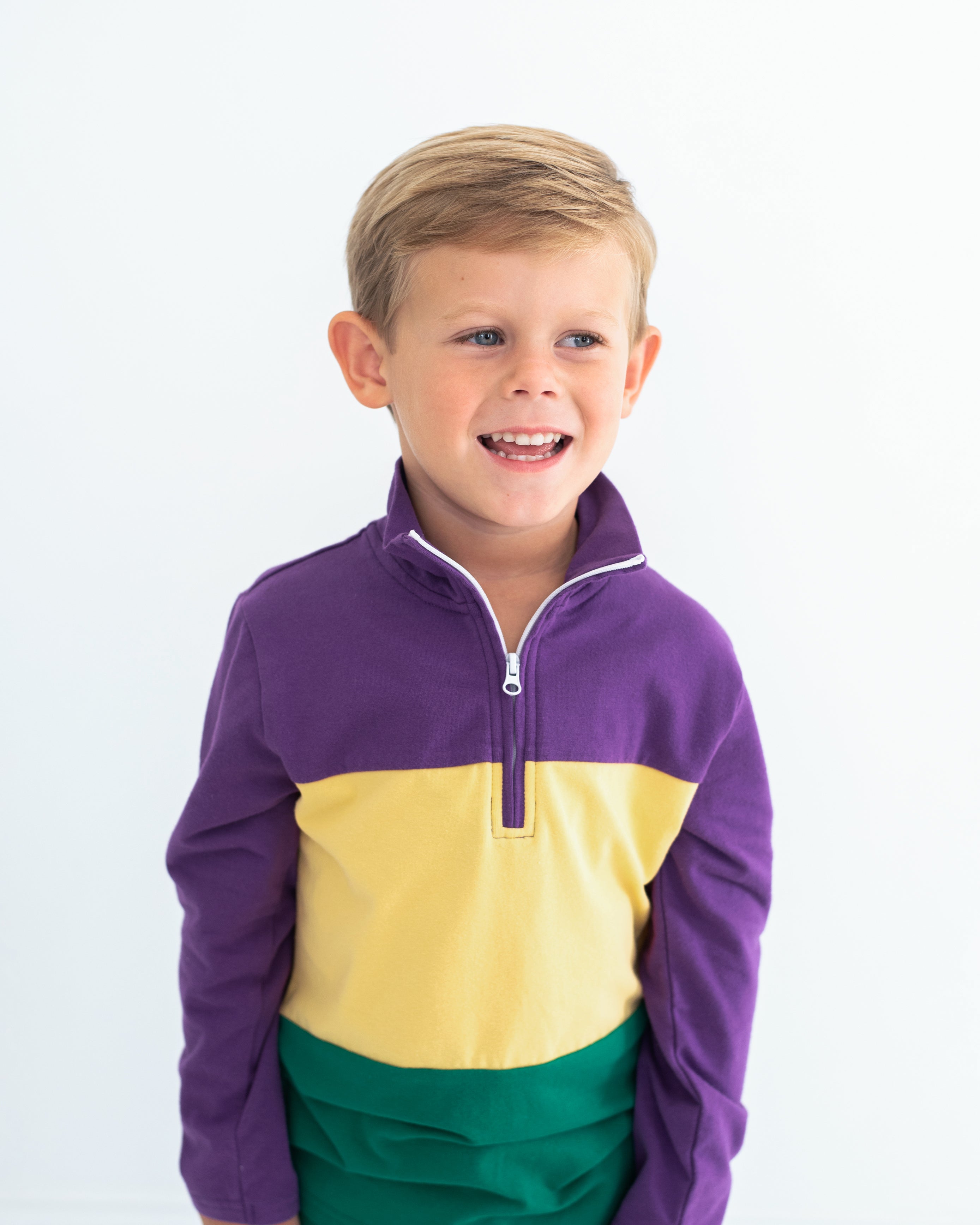 Mardi Gras Colorblock Pullover