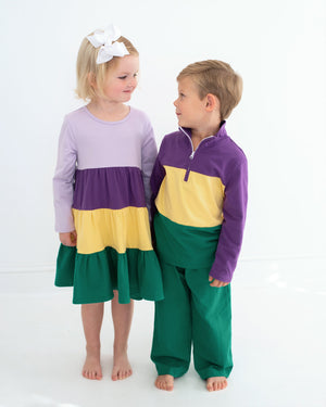 Mardi Gras Colorblock Pullover