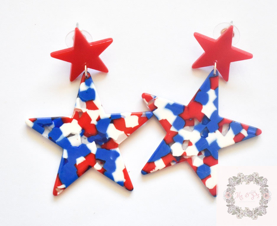 Star Dangle Earrings