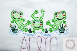 Frog With Bow Trio