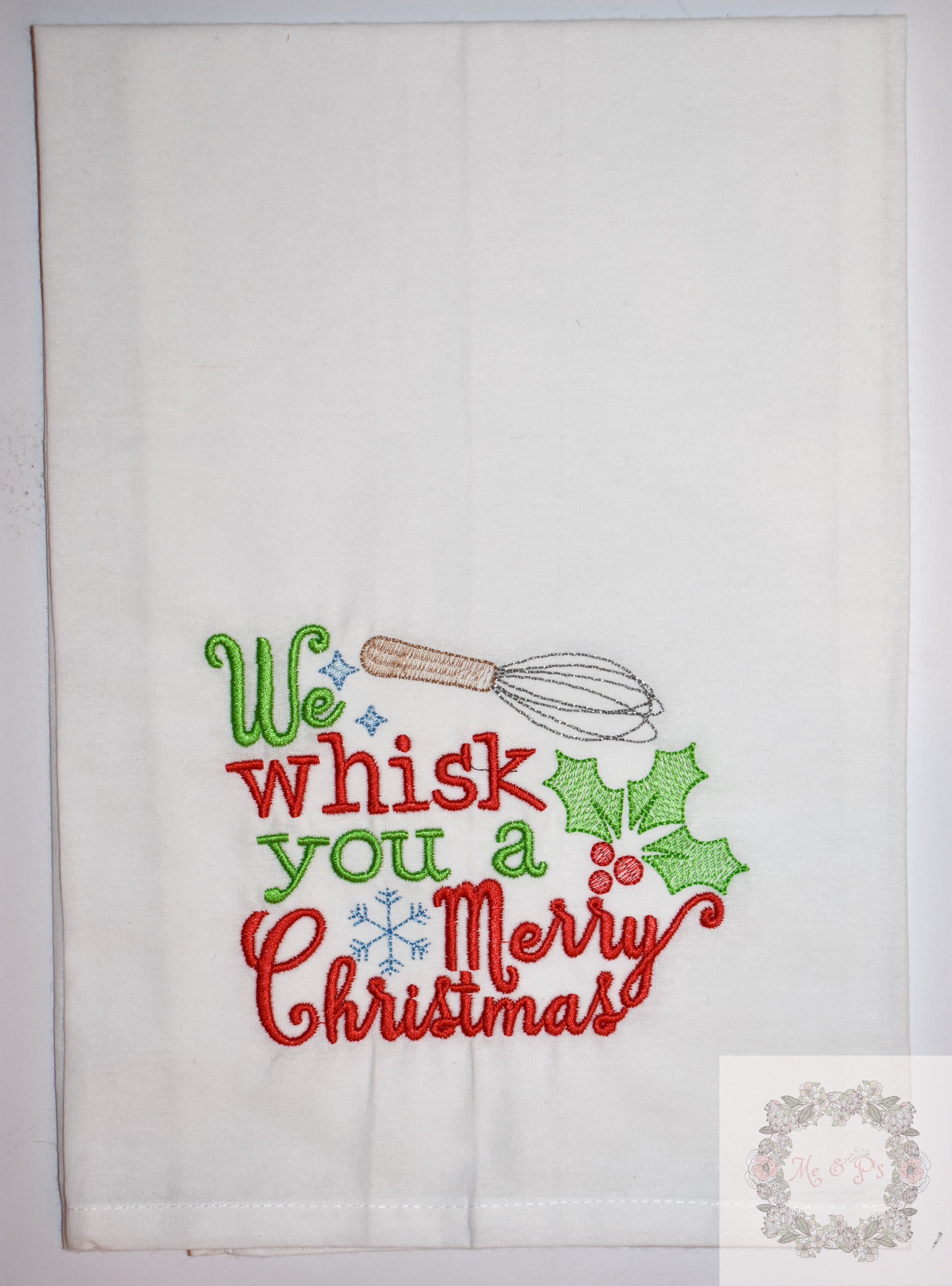 We whisk you a Merry Christmas kitchen hand towel