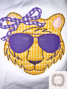 Girls tiger appliqué