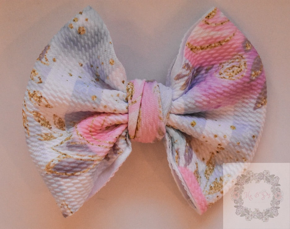 Spring Floral 5” Bow