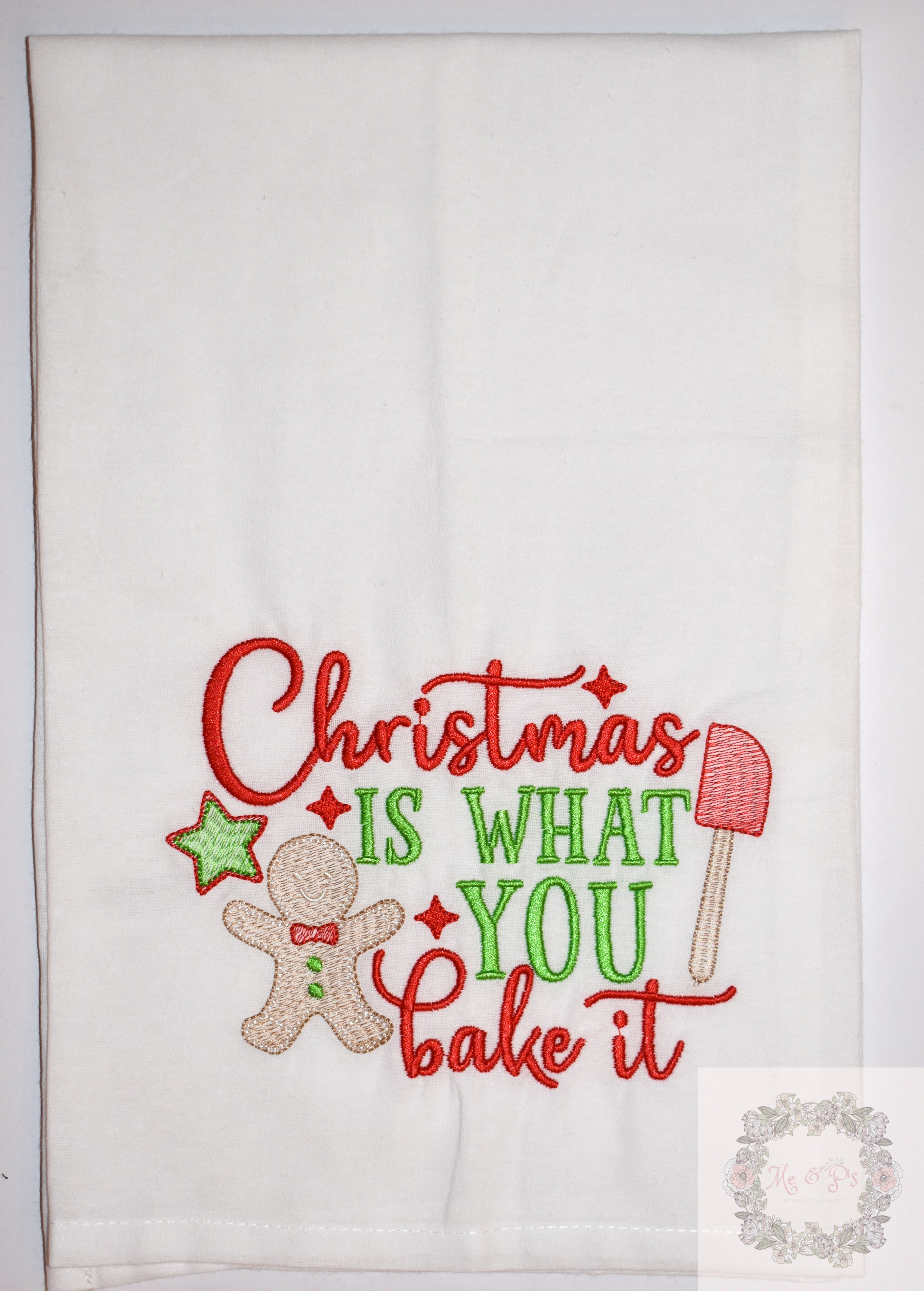 Christmas is what you bake it kitchen hand towel