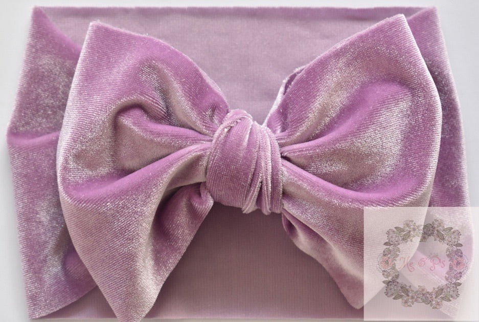 Lilac velvet headwrap