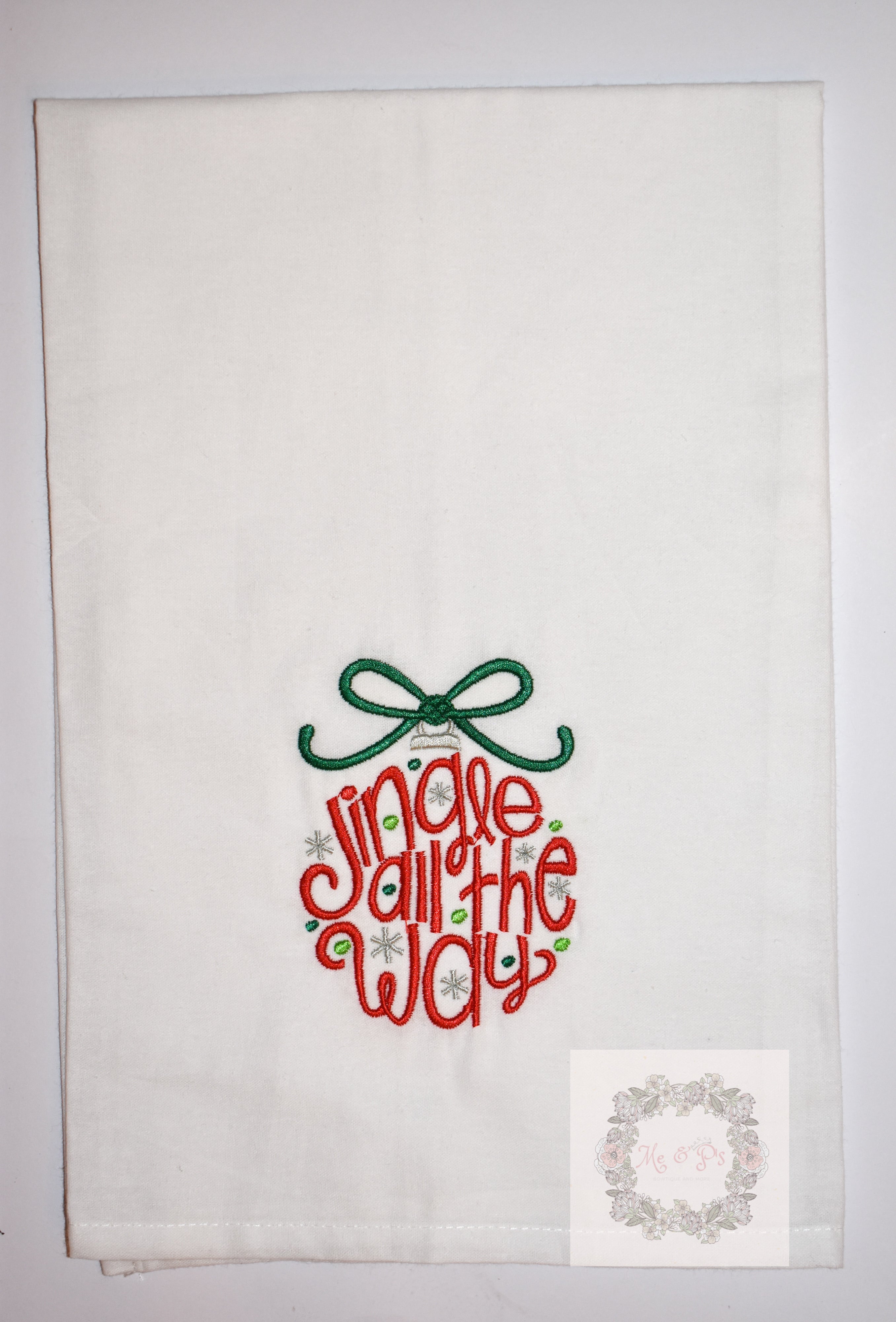 Jingle all the way kitchen hand towel