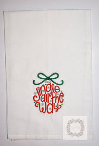 Jingle all the way kitchen hand towel