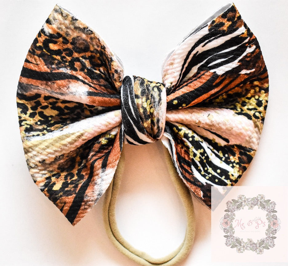 Animal Print 5” Bow