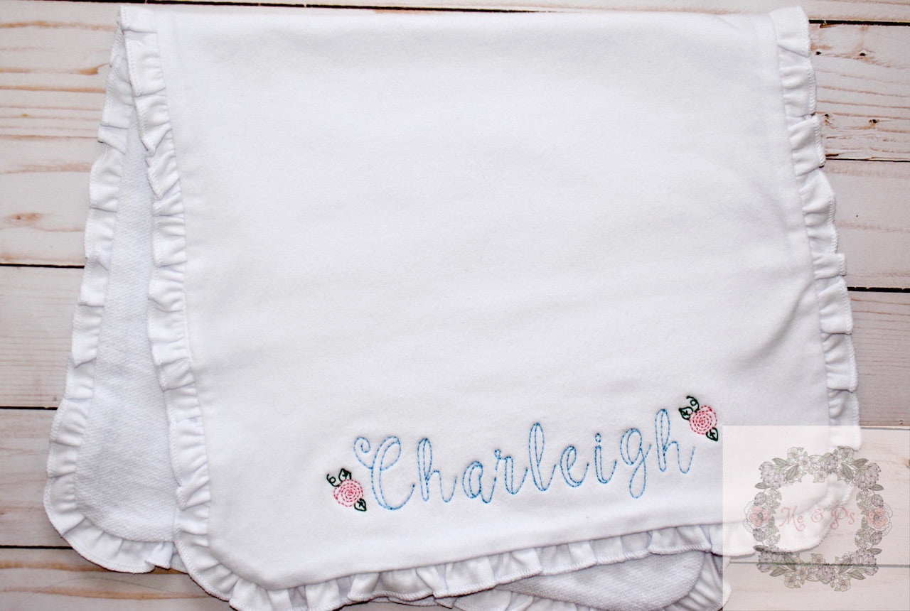 Name Rose Burp Cloth