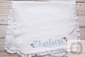 Name Rose Burp Cloth