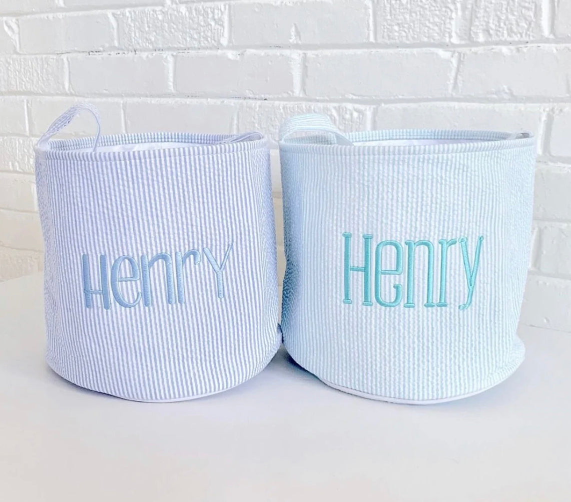 Gingham Easter buckets