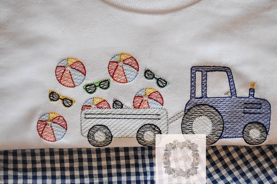 Beach tractor shirt