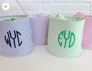 Gingham Easter buckets